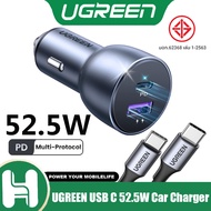 UGREEN USB C Car Charger 52.5W Type C Car Charger PD 30W&QC 18W Fast Car Charger Adapter