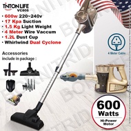 [600W] Tinton Life VC808 Super Powerful Vacuum Cleaner 3-in-1 Dual Cyclone Handheld Vacuum Cleaner +