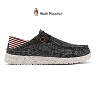 Hush Puppies Men Shoes WATHERSMART HP IHDB78962 - Black Genuine Leather Semi-slipper Shoes Slip on Shoes Men's Casual Shoes Plus Size EU39-48