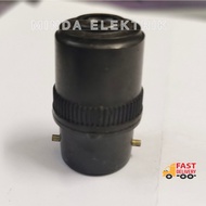 B22 Adaptor BC Bulb/ Lamp Holder Socket Converter Adaptor (Black)