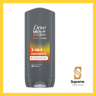 Dove 男士運動護理系列3合1耐力型 潔臉 沐浴及洗髮 400ml 8720181049552 [平行進口]