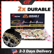 GTmotor GT Racing Gold Chain Motorcycle Racing Chain Rantai Motor 428Hx122L / 428Hx132L / 415Hx132L 