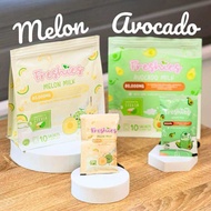 Freshies Avocado  and Melon Milk Collagen Drink with Gluthatione and Oral Sunscreen (10 sachets) wit