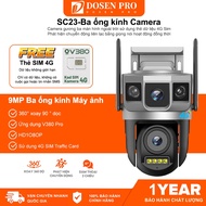 Dosen pro Camera 4G 3 Eyes Surveillance SC23 Outdoor Surveillance Wireless Wifi Ip66 Smart Waterproo