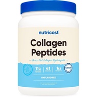 Nutricost Collagen Peptides Powder 1LB (454 G) - Grass Fed Bovine Collagen Hydrolysate (Unflavored)