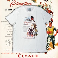 Ralph Brand Men's T-Shirt Bleached Fabric White Soft Comfortable Cotton1 Cunard Pattern