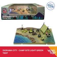 BM Creation Diorama City - Camp Site Light Green Tent