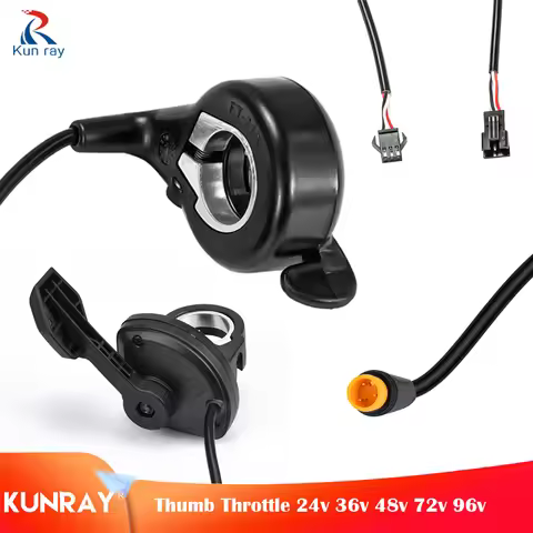 E-bike Finger Thumb Throttle 24v 36v 72v 96v Ebike Accelerator for Electric Scooter Bicycle Part Kit