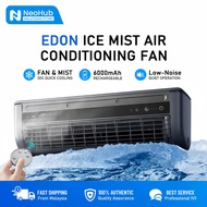 EDON E868 Cooling Mist Fan Small Portable Fan with Humidifier Misting Cooling For Desk or Wall Mount