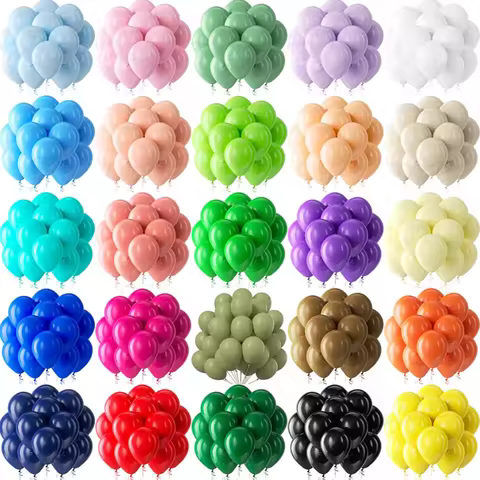 Pastel Blue Pink Balloons 5/10/12/18inch Green Purple Red Royal Blue Latex Balloon Birthday Party De