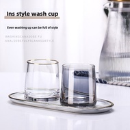 Glass mouthwash cup couple toothbrush cup set wash brush cup