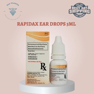 Rapidax Ear Drops Otic Drops 5ml 【1 piece】 Expiry Date: 2/2025 for Pets Cats Dog