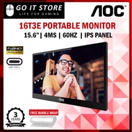 AOC 16T3E 15.6'' IPS FHD 60Hz 4ms USB-C Portable Monitor