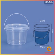 Cozy ถังน้ำแข็งพลาสติก 300ml 500ml 1000ml กระปุกเก็บอาหารมีฝาโปร่งใส Clear Plastic Bucket