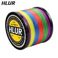 HLUR สายเบ็ดตกปลา PE ถัก12เส้นสายเบ็ดตกปลาแบบถักหลายเส้นสำหรับ Slatwater Freshawater Tali Pancing 10