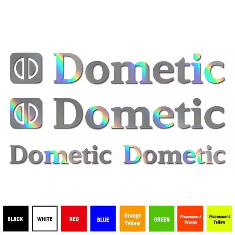 FOR DOMETIC CARAVAN CAMPER MOTORHOME 4 PIECE KIT DECALS STICKERS CHOICE COLOURS