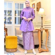 FREE HIJAB Malay kurung dress with split songket skirt - Malay sequined kurung dress - original part