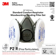 3Mβ’ Standard Comfort Woodworking Respirator Set 6000 Series  P2 R Standard [6100/ 6200/ 6300 + 2125