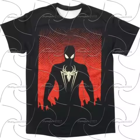 2026 New Short Sleeves, Fashionable 3D Printed Style, Marvel Universe Spider Man Image, Boy's Gift, 