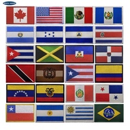 America National Flag Velcro Brazil Paraguay Argentina Canada Chile Peru Colombia Ecuador Haiti Patc