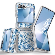 เคส i-Blason สำหรับ Samsung Galaxy Z Flip 6/Z Flip 7 FE พร้อมฟิล์มกันรอยหน้าจอในตัว ระบบป้องกันบานพั