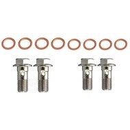 4x Stainless M10 x 1.25 Banjo Bolts Brake Master Cylinder Screw Brake Hose Caliper Bolt Hydraulic Cl