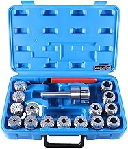 Accusize Industrial Tools MT3 Shank ER40 Chuck with 15Pc Collets Kit, 1/8 inch - 1 inch by 16th, Mor