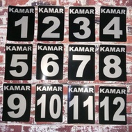 8x6cm Custom Door Number Stickers Glossy Waterproof Stickers Room Number Stickers Boarding House Num