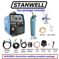 Stanwell MIG200AL MIG Aluminium welding machine with Argon gas set