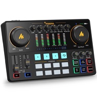 ☁Maono AME2 Audio Interface Sound Card DJ Mixer All in One Portable Podcast Studio for Recording ⊹☚