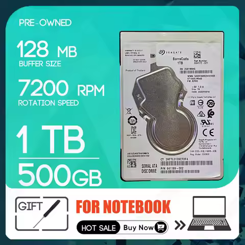 Used 500GB 1TB 2.5" Hard Drive Disk Internal SATA III HDD Storage Device 7200 RPM 128MB Cache High S