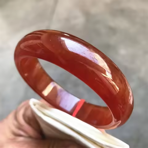 57MM Myanmar Natural Icy Red Jadeite Jade Bracelet Bangle Jade Bracelet
