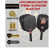 [ READY STOCK KL] LOCO BREAD AND BUTTER BLACK 16mm PICKLEBALL PADDLE