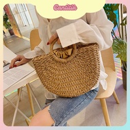 Ready Stock Beg Pantai Rattan Bag Straw Handbags Women Summer Beach Handmade Bag Beg Tema Hawaii沙滩包