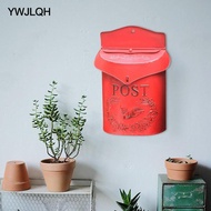 YWJLQH Outdoor Post Box Vintage Mail Box, Newspaper Letter Box Post Box Wall Mounted
