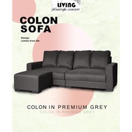 [LIVING FURNITURE] Colon Sofa / 4 Seater Sofa / L Shape Sofa / FREE Stool / Kain Sofa /4位沙发/ Washabl