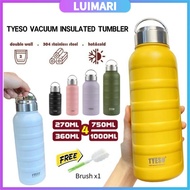 Tyeso Insulated Thermos Tumbler 270/360/750/1000ml 304 Stainless Steel Water Bottle Flask Botol Air 