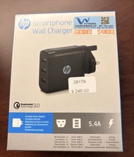 HP Smartphone Wall Charger, Portable Power Adaptor, Quick Charger, Compatibility: Many Smartphones &