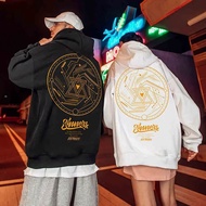 【M-8XL】Couple Hoodie Unisex Pullover Plus Size Plush Hoodie Plus Size Fashion Trend Printed Hoodie