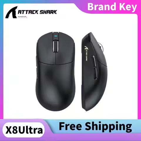 ATTACK SHARK X8PRO X8Ultra 8k Wireless Mouse PAW3395/3950 26k/30DPI 500mAh 1k Wired X8SE X8Plus Gami