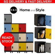 [SG Seller] Stackable Plastic Locker with Lock. Parcel Locker Stackable Locker Plastic Cube, Book Ca