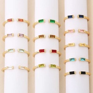 Ins Same Style Birthstone Ring High-End Temperament Exquisite All-Match Gift Birthstone Adjustable D