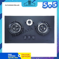 Faber 3 Burner Built-In Glass Gas Cooker Hob FBIH-G903B520TGM (Matt Black)