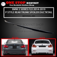 BMW 2 SERIES F22 2014-2019 P STYLE REAR TRUNK SPOILER DUCKTAIL WITH PAINT (PIANO BLACK) ABS SKIRT LI