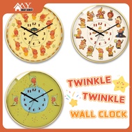 Jam Dinding TWINKLE TWINKLE 40cm 35cm 30cm 25cm 20CM Jam Quartz Jam Senyap Bilik Kanak Kanak Ruang T