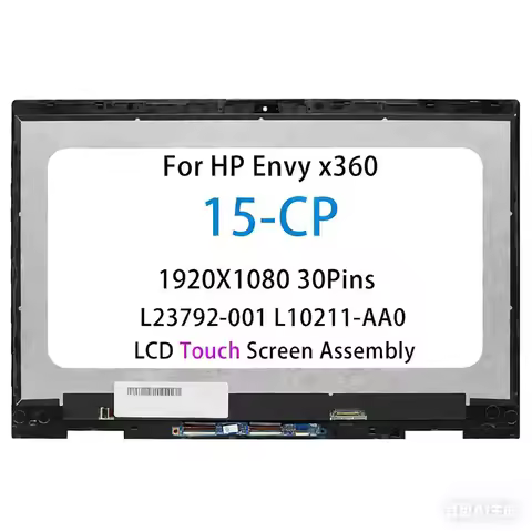 FHD LCD Touch Screen Assembly For HP ENVY X360 15-CP0000AU 15-CP0086NR 15.6in