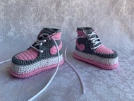 Nike Jordan 嬰兒靴運動鞋 Jordan 1 鉤針編織鞋淋浴