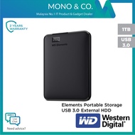 WD Elements Portable 1TB External Hard Drive HDD Portable USB 3.0 (Black)