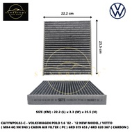 VOLKSWAGEN POLO 1.6 '02 - '12 NEW MODEL / VETTO ( MK4 6Q 9N 9N3 ) CABIN AIR FILTER ( PC ) 6RD 819 65