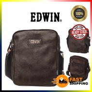 EDWIN ORIGINAL COW LEATHER SLING BAG CROSSBODY BEG LELAKI KULIT ORIGINAL LEMBU ASLI BEG SILANG BRAND
